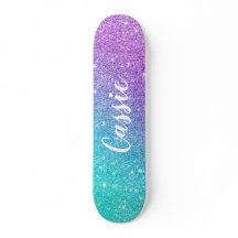 Lila Glitzer von Girlande chic türkis ombre