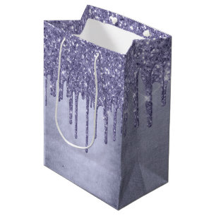 Lila Glitzer zum Tropfen Chic Lavender Icing Pou Mittlere Geschenktüte