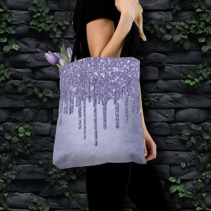 Lila Glitzer zum Tropfen Chic Lavender Icing Pou Tasche