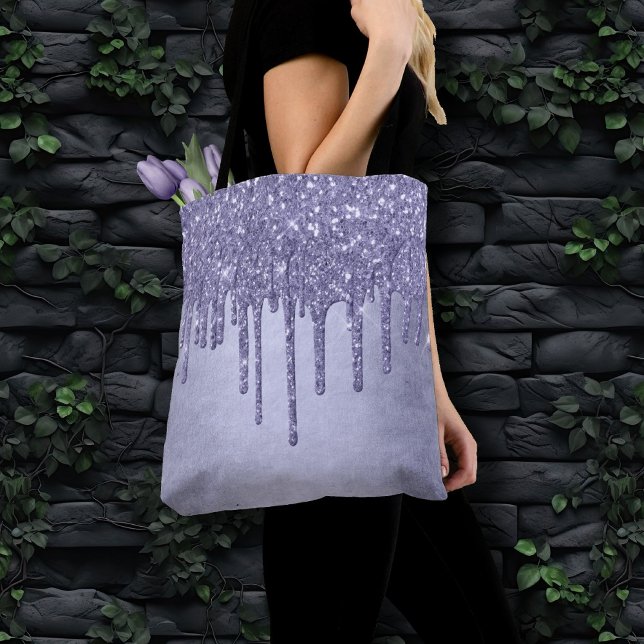 Lila Glitzer zum Tropfen | Chic Lavender Icing Pou Tasche (Von Creator hochgeladen)