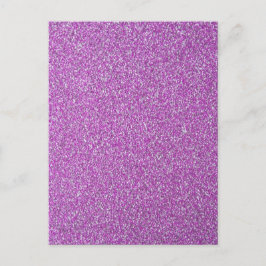 Lila Glitzern Postkarte
