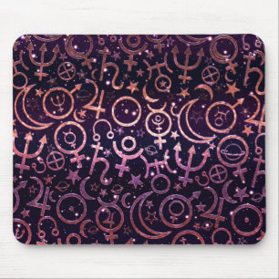 Lila glitzernde Planeten-Universum Weltraum Planet Mousepad