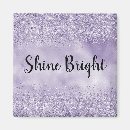 Lila Glitzy Glitzer Magnet
