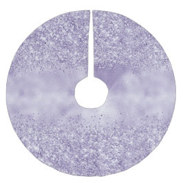 Lila Glitzy Glitzer Polyester Weihnachtsbaumdecke