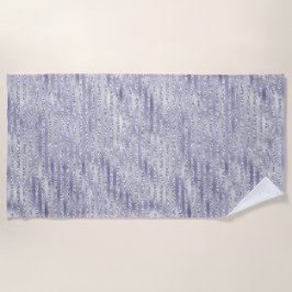 Lila Glitzy Glitzer Streifen Strandtuch