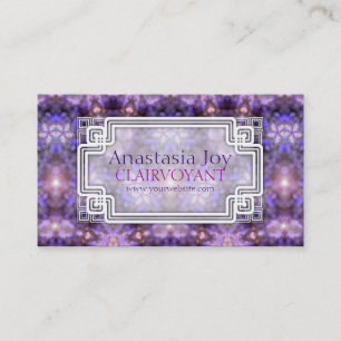 Lila Glow Energy Visionary Art Business Cards Visitenkarte
