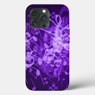 Lila Glow-Musiknoten Case-Mate iPhone Hülle