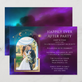 Lila glücklich immer nach Hochzeit Einladung