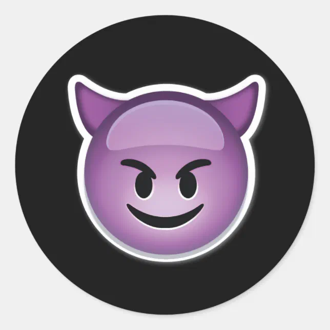 lila glückliche Teufel emoji Aufkleber