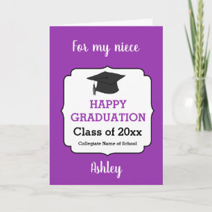 Lila Glückwunsch Graduate Class of 2025 Karte
