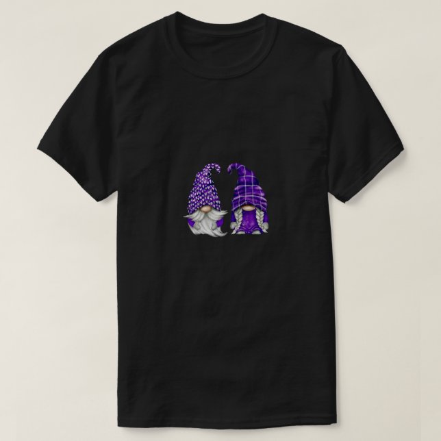 Lila Gnome-Frühlingssaison für Frauen und Sommer T-Shirt (Design vorne)