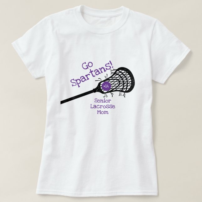 Lila Go-Team-Lacrosse-Mama T-Shirt (Design vorne)