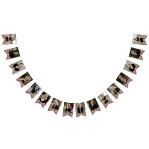 Lila & Gold 16-Foto-Abschluss-Hanging-Banner Wimpelkette