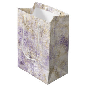 Lila Gold Abstrakt Mittlere Geschenktüte