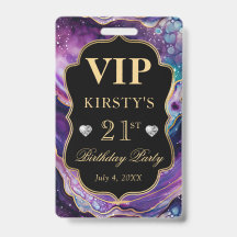 Lila Gold Celestial Glitzer Agate Birthday VIP