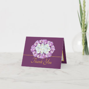 Lila Gold Chic Rose Crocuses Wreath Vielen Dank Karte