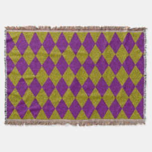 Lila & Gold Diamond Glitzer Decke