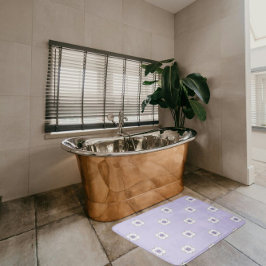 Lila Gold Floral Look Fraktal Kunstgeflechteter La Badematte