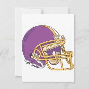 Lila Gold Football Helm
