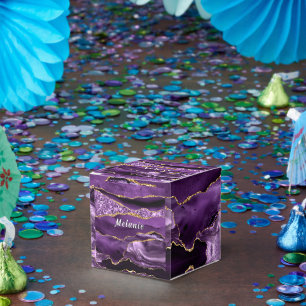 Lila Gold-Geschenk- oder Bevorzugungsboxen mit Ind Geschenkschachtel