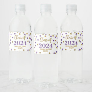 Lila Gold Glitzer Confetti Abschluss