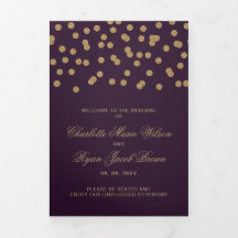 Lila Gold Glitzer Confetti Foto Wedding