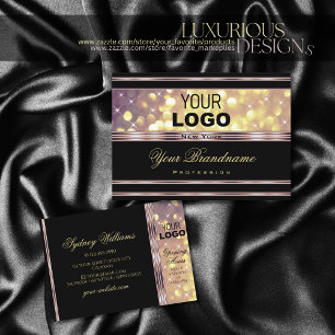 Lila Gold Glitzer Logo Schwarze Lilac Dekoration G Visitenkarte