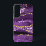 Lila Gold Glitzer Marmorieren Sie Ihren Namen Pers Samsung Galaxy Hülle<br><div class="desc">Samsung Galaxy Hüllen oder iPhone Fälle mit Agate Lila Violet Gold Glitzer Geode Individuelle Name Sparkle Marmor Personalisiert Geburtstag - Geburtstag oder Hochzeitsgeschenk / Beilage - Fügen Sie Ihren Namen - Text oder Entfernen - Make Your Special Gift - Ändern und verschieben oder entfernen und fügen Sie Text / Elemente...</div>