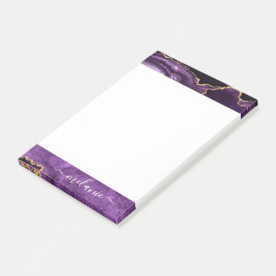 Lila Gold Glitzer Post-it® Notes und Individuelle  Post-it Klebezettel