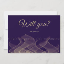 Lila Gold ist meine doppelseitige Bridesmaid-Karte