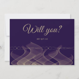 Lila Gold ist meine doppelseitige Bridesmaid-Karte Einladung
