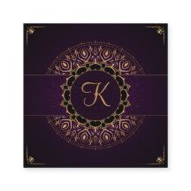 Lila Gold Mandala Elegant Yoga Instructor