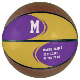 Lila Gold Personalisiert Basketball