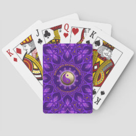 Lila Gold Pink Energy Healing Mandala Spielkarten