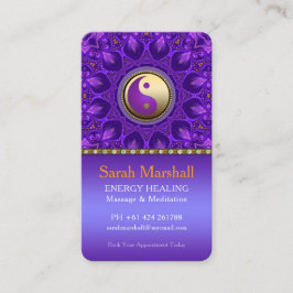 Lila Gold Pink Energy Healing Mandala Visitenkarte