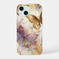 Lila & Gold Schmetterling Aquarell Schmetterlinge