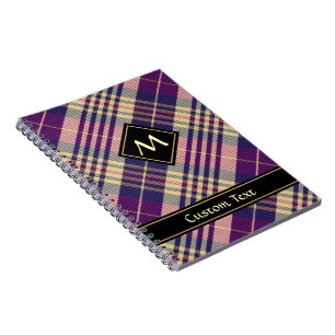 Lila, Gold und Blau Tartan Notizblock