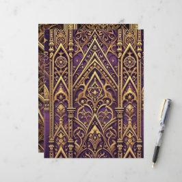 Lila-Gold-Viktorianisch-Gothbook