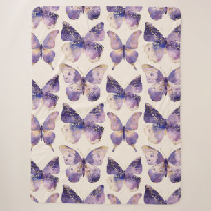 Lila Goldbarren Sherpadecke
