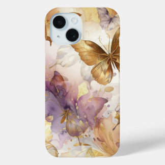 Lila- & Goldbarren Wasserfarbenschmetterlinge Case-Mate iPhone Hülle