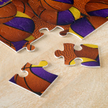 lila Goldbasketballfarben personalisiert