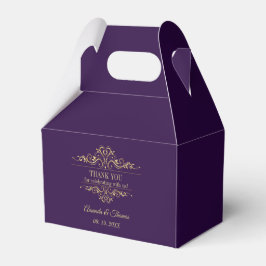 Lila goldene Rahmenhochzeit Geschenkschachtel