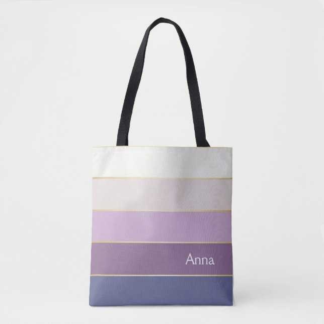 lila goldene Sommerfarbenblöcke Tasche (Vorderseite)