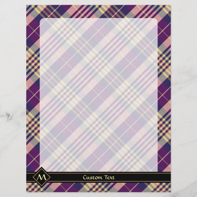 Lila, goldener und blauer Tartan Flyer (Vorne)