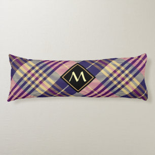 Lila, goldener und blauer Tartan Seitenschläferkissen