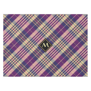 Lila, goldener und blauer Tartan Tischdecke