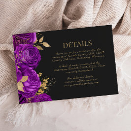 Lila Goldflorentöte bei Hochzeiten RSVP Karte