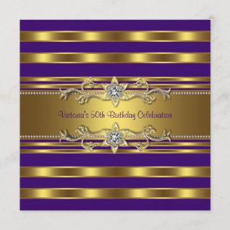 Lila Goldfrauen 50. Geburtstagsparty Einladung