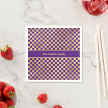 Lila Goldkarton Napkin