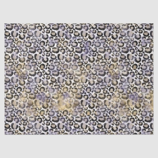 Lila Goldleopardrucke Seidenpapier (Vorderseite)